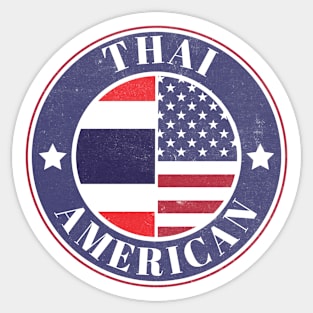 Proud Thai-American Badge - Thailand Flag Sticker